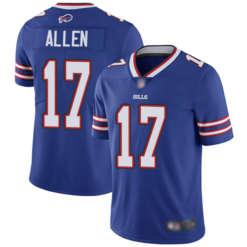 Men Buffalo Bills #17 Josh Allen Royal Blue Team Color Vapor Untouchable Limited Player NFL Jersey